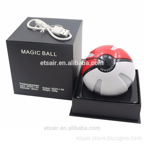 Wholesale Real Capacity 6000mah Customized Pokemon Go Game Power bank Portable Charger cartoon creative Magic Ball